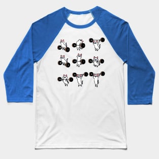 Olympic Lifting Siamese Cat Baseball T-Shirt